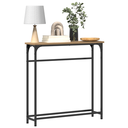 vidaXL Konsolentisch Artisan-Eiche 75 x 19,5 x 75 cm Holzwerkstoff