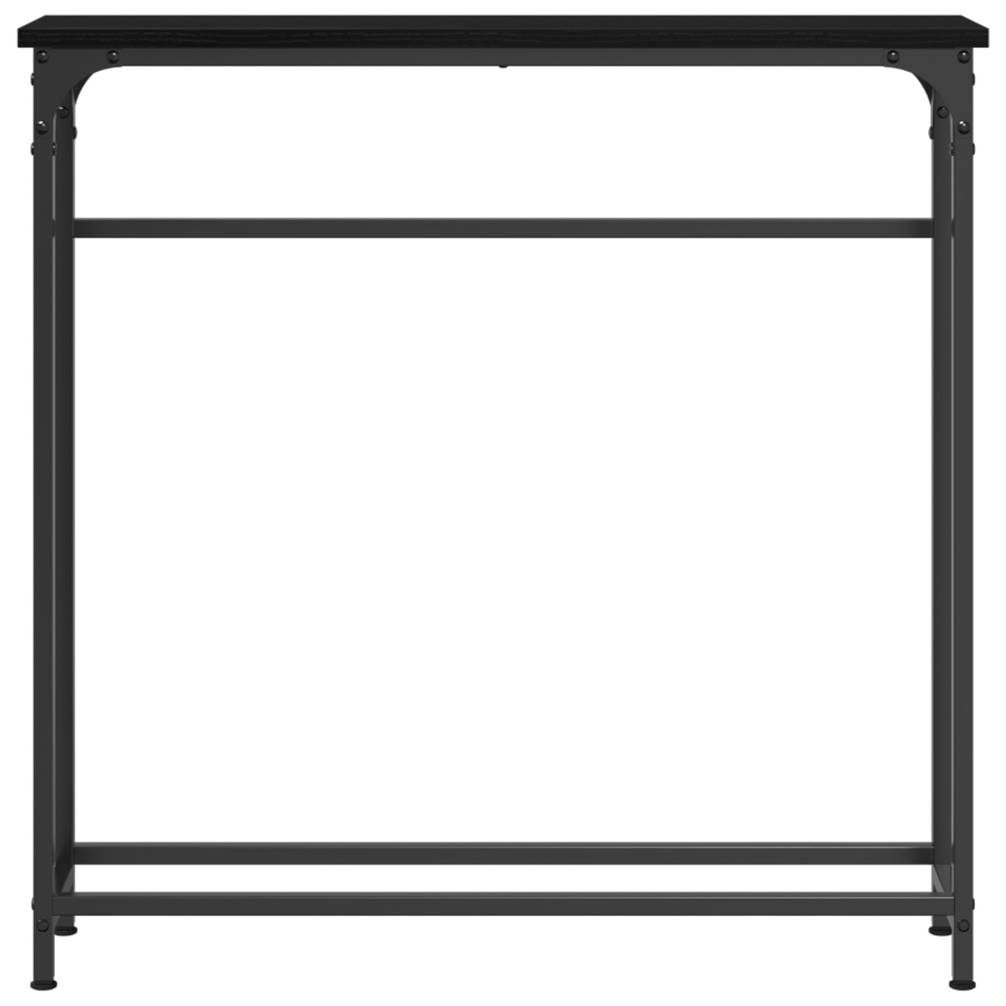 vidaXL Table console avec étagère Noir aspect chêne 75 x 19,5 x 75 cm
