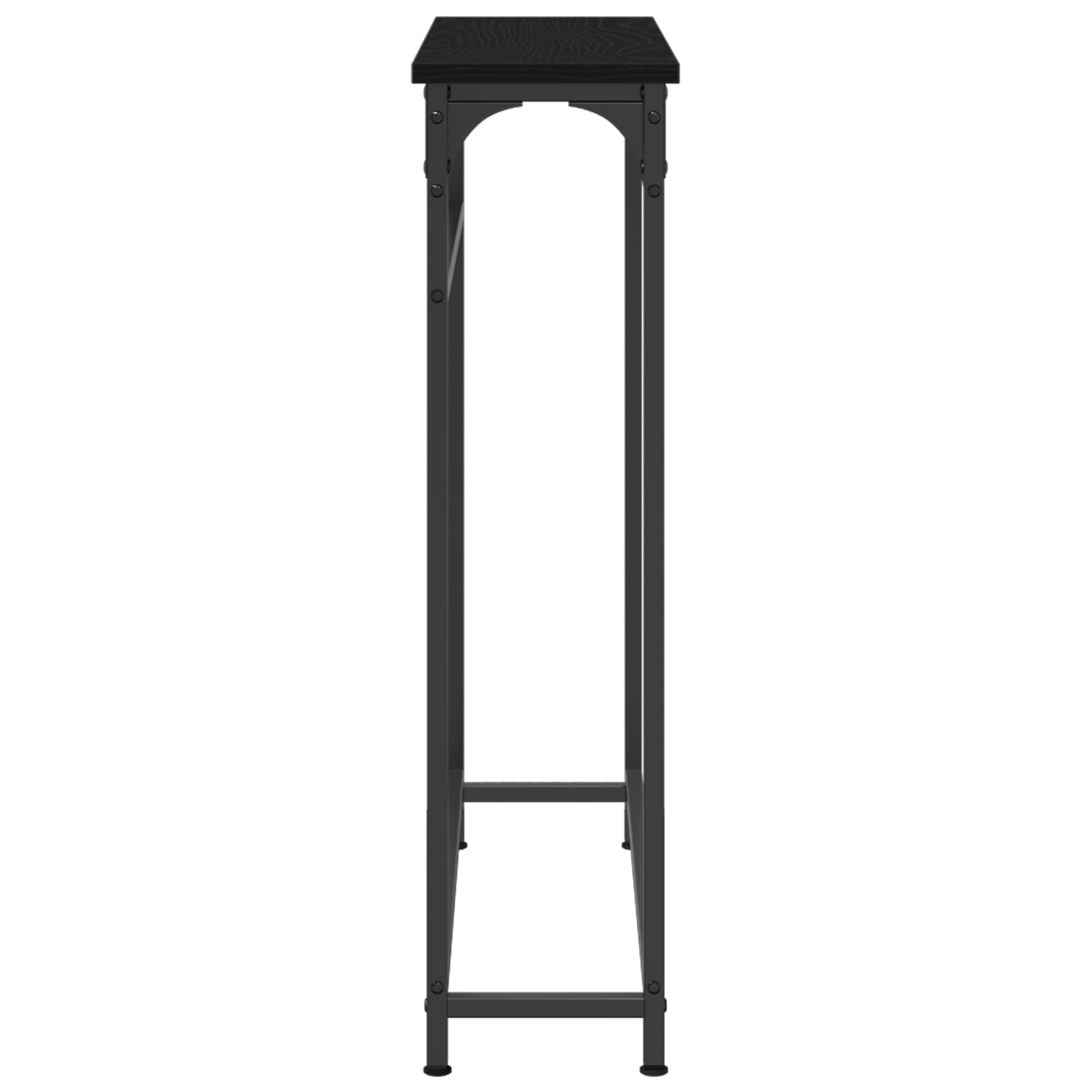 vidaXL Table console avec étagère Noir aspect chêne 75 x 19,5 x 75 cm