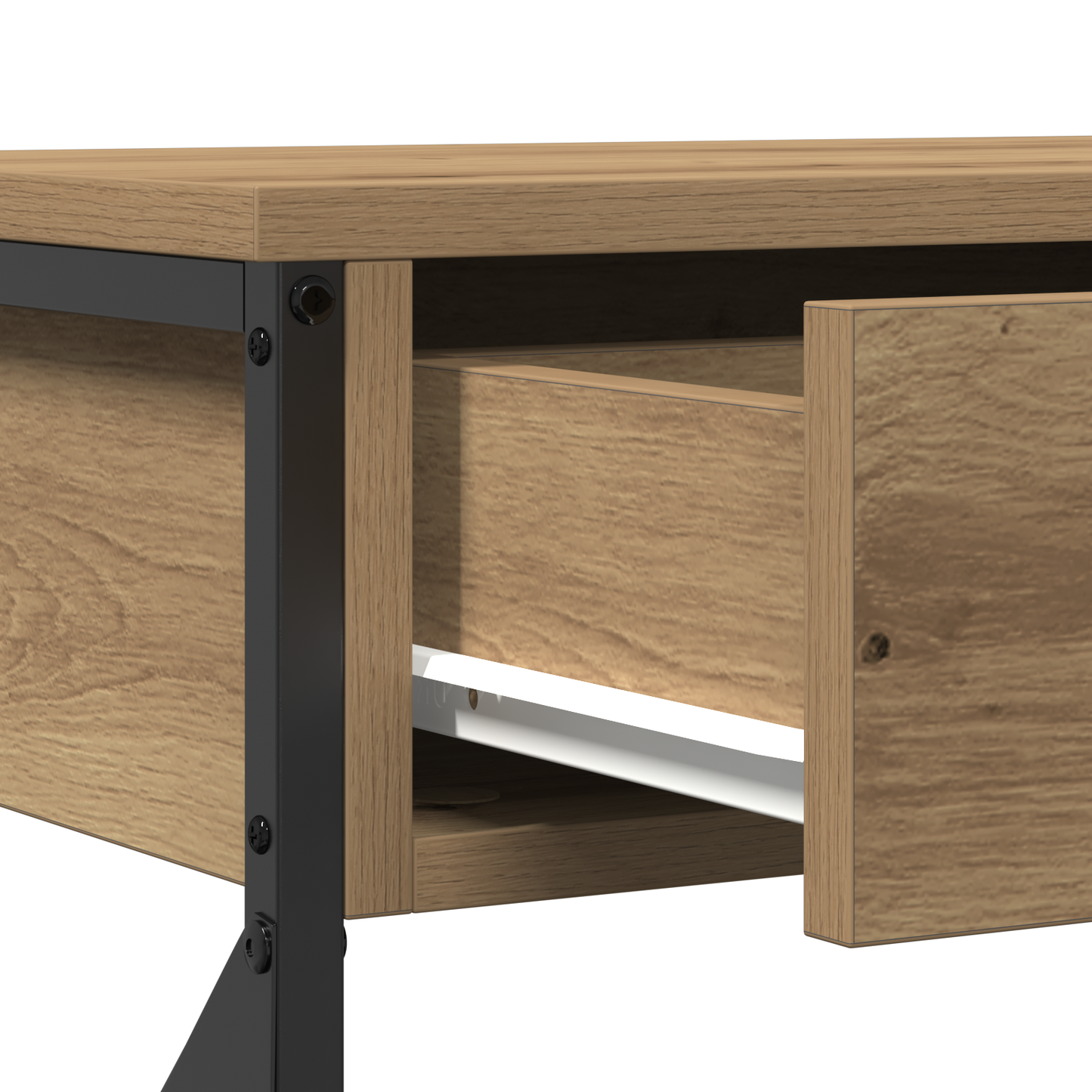 vidaXL Console de table avec tiroirs Chêne Artisan 100 x 28 x 75 cm
