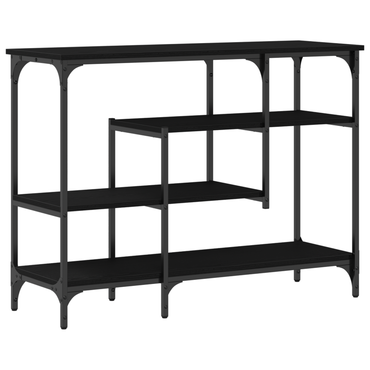 vidaXL Table console avec étagère Noir aspect chêne 100 x 35 x 75 cm