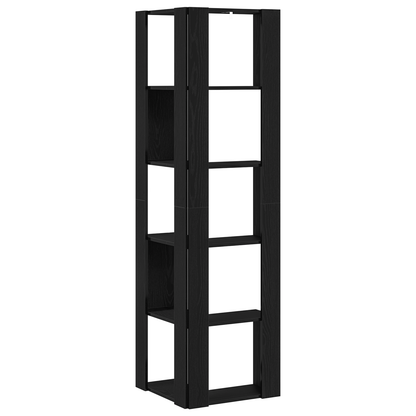 vidaXL Bücherregal Schwarz Eichen-Optik 50 x 50 x 179 cm