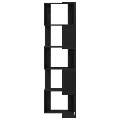 vidaXL Bücherregal Schwarz Eichen-Optik 50 x 50 x 179 cm