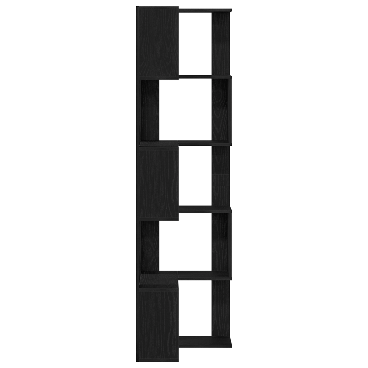 vidaXL Bücherregal Schwarz Eichen-Optik 50 x 50 x 179 cm