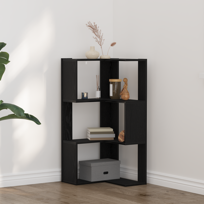 vidaXL Bücherregal Schwarz Eichen-Optik 50 x 50 x 102 cm