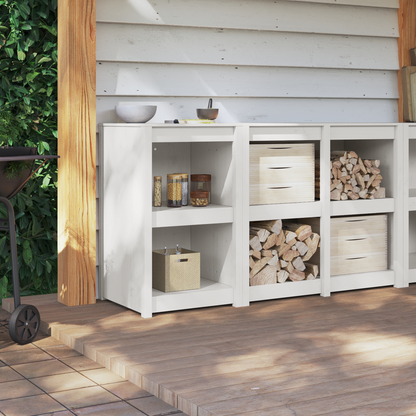 vidaXL Küchenschrank Weiß 55 x 55 x 92 cm Massives Kiefernholz