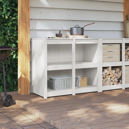 vidaXL Küchenschrank Warmes Weiß 106 x 55 x 92 cm Massives Kiefernholz