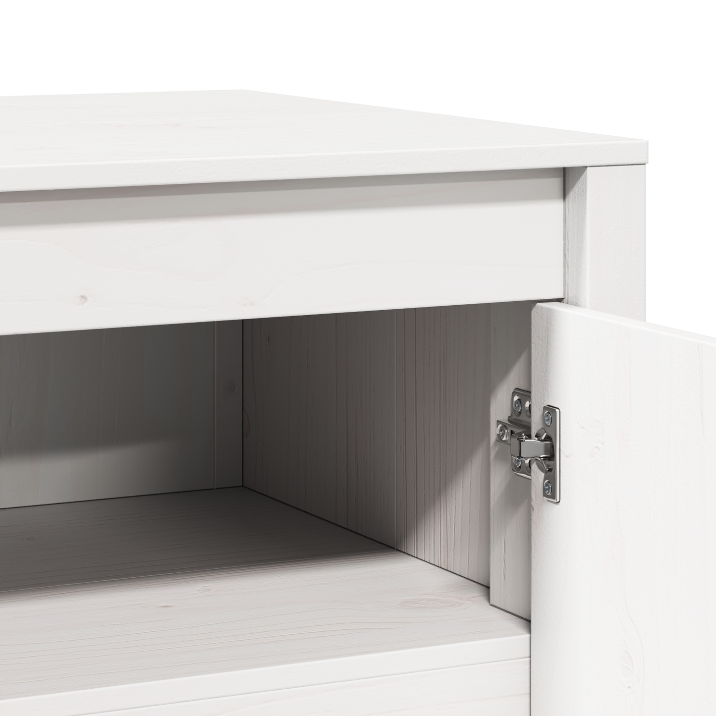 vidaXL Küchenschrank mit Regal Weiß 106 x 55 x 64 cm Massivholz Kiefer