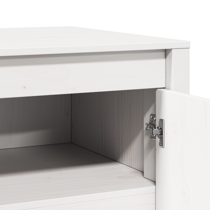 vidaXL Küchenschrank mit Regal Weiß 106 x 55 x 64 cm Massivholz Kiefer