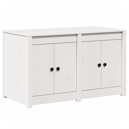 vidaXL Küchenschrank mit Regal Weiß 106 x 55 x 64 cm Massivholz Kiefer