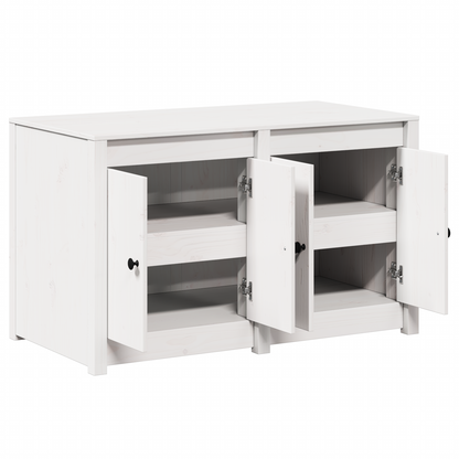 vidaXL Küchenschrank mit Regal Weiß 106 x 55 x 64 cm Massivholz Kiefer