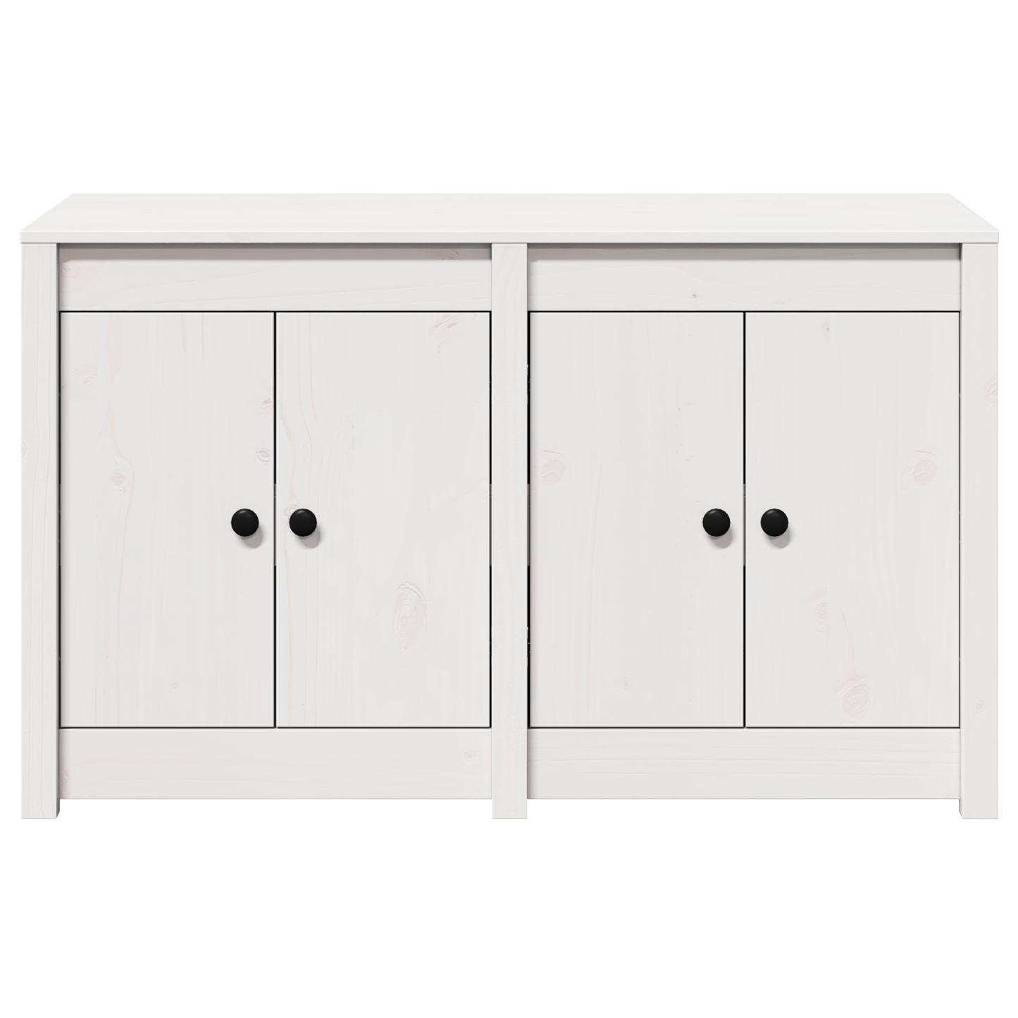 vidaXL Küchenschrank mit Regal Weiß 106 x 55 x 64 cm Massivholz Kiefer