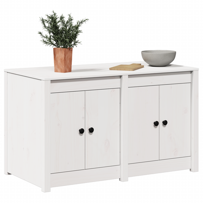 vidaXL Küchenschrank mit Regal Weiß 106 x 55 x 64 cm Massivholz Kiefer