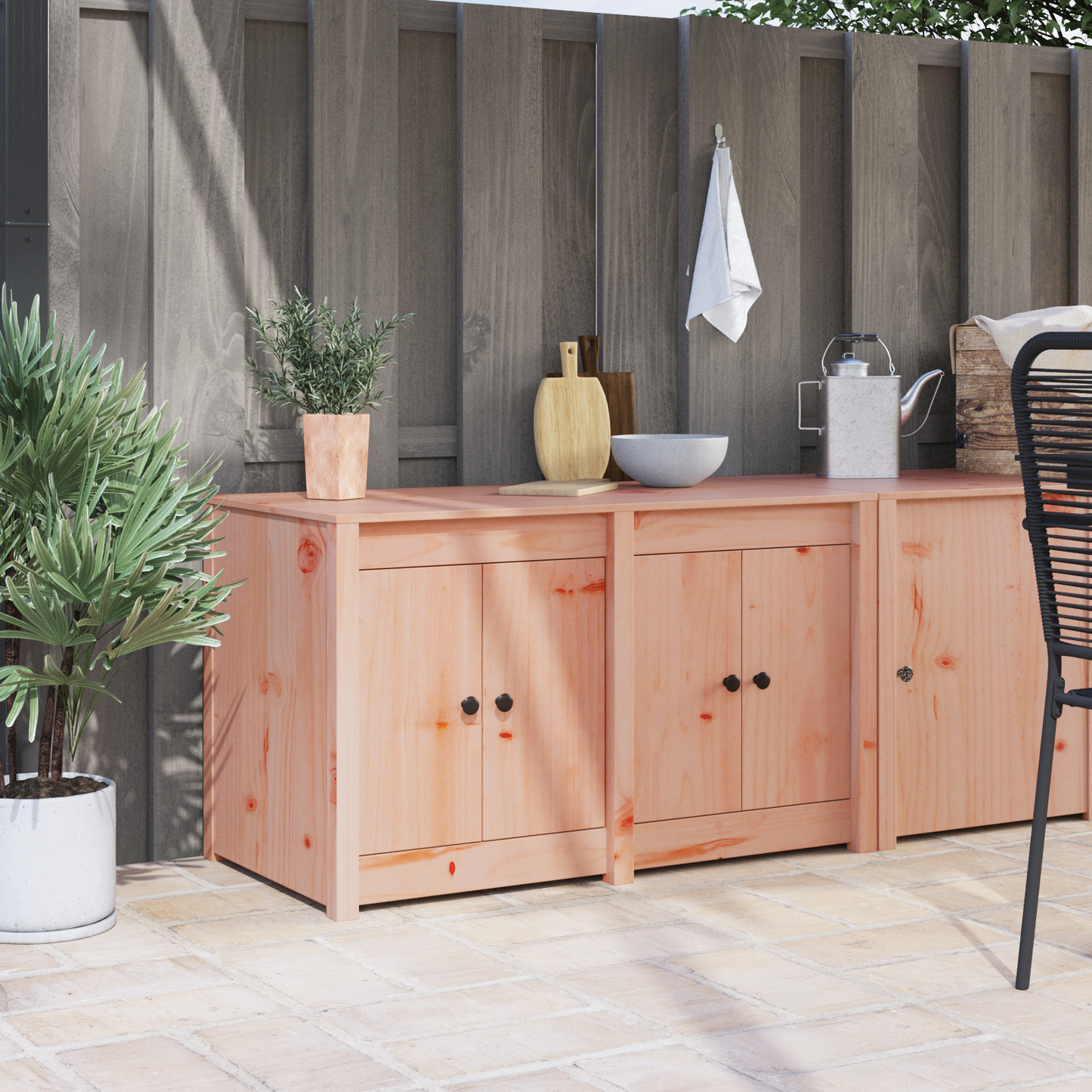 vidaXL Küchenschrank mit Regal Braun Eichen-Optik 106 x 55 x 64 cm