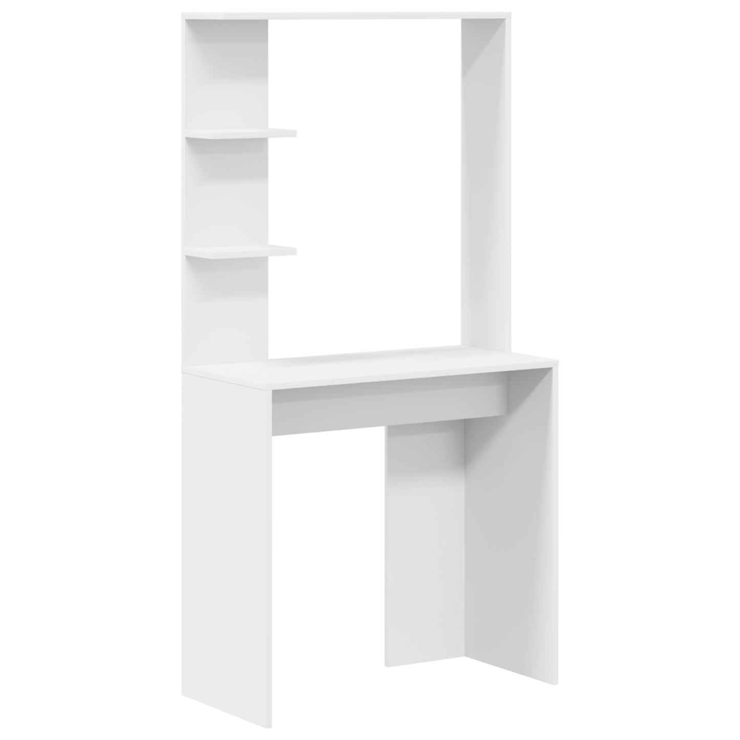 vidaXL Schreibtisch mit Regal Weiß 78,5 x 37 x 154,5 cm Holzwerkstoff