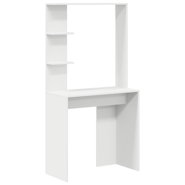 vidaXL Schreibtisch mit Regal Weiß 78,5 x 37 x 154,5 cm Holzwerkstoff