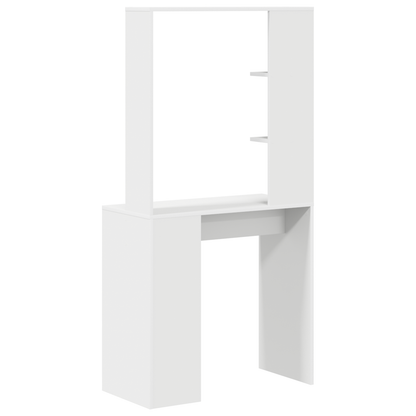 vidaXL Schreibtisch mit Regal Weiß 78,5 x 37 x 154,5 cm Holzwerkstoff