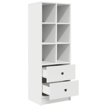vidaXL Highboard mit Schubladen Weiß 45,5 x 34 x 127 cm
