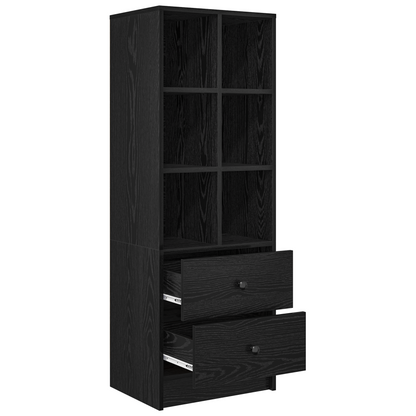 vidaXL Highboard Schwarz Eichen-Optik 45,5 x 34 x 127 cm