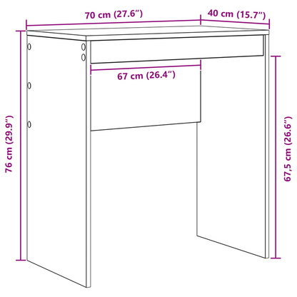 vidaXL Schreibtisch Weiß 70 x 40 x 76 cm