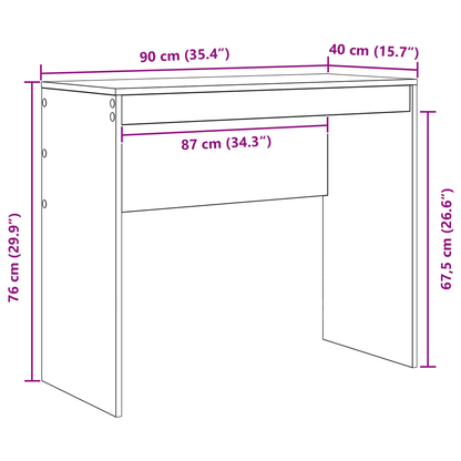 vidaXL Schreibtisch Weiß 90 x 40 x 76 cm