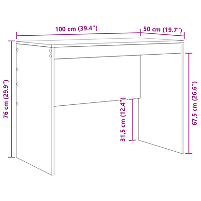 vidaXL Schreibtisch Weiß 100 x 50 x 76 cm