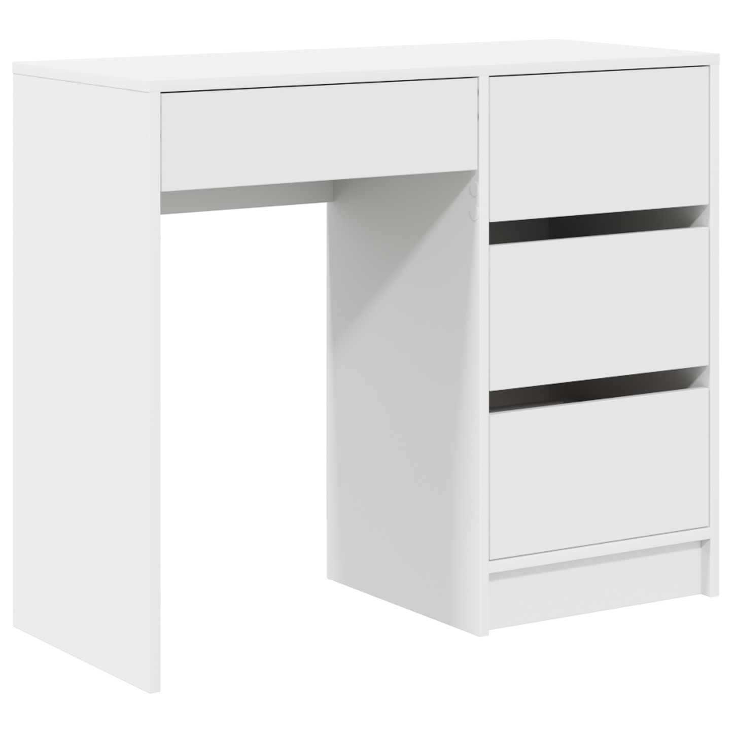 vidaXL Schreibtisch mit Speicher Weiß 90 x 37,5 x 75 cm Holzwerkstoff