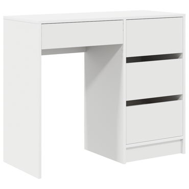 vidaXL Schreibtisch mit Speicher Weiß 90 x 37,5 x 75 cm Holzwerkstoff