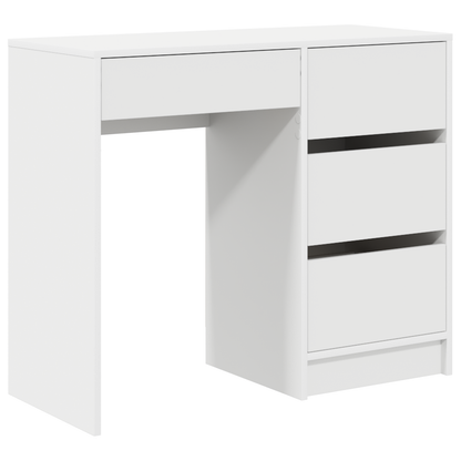 vidaXL Schreibtisch mit Speicher Weiß 90 x 37,5 x 75 cm Holzwerkstoff