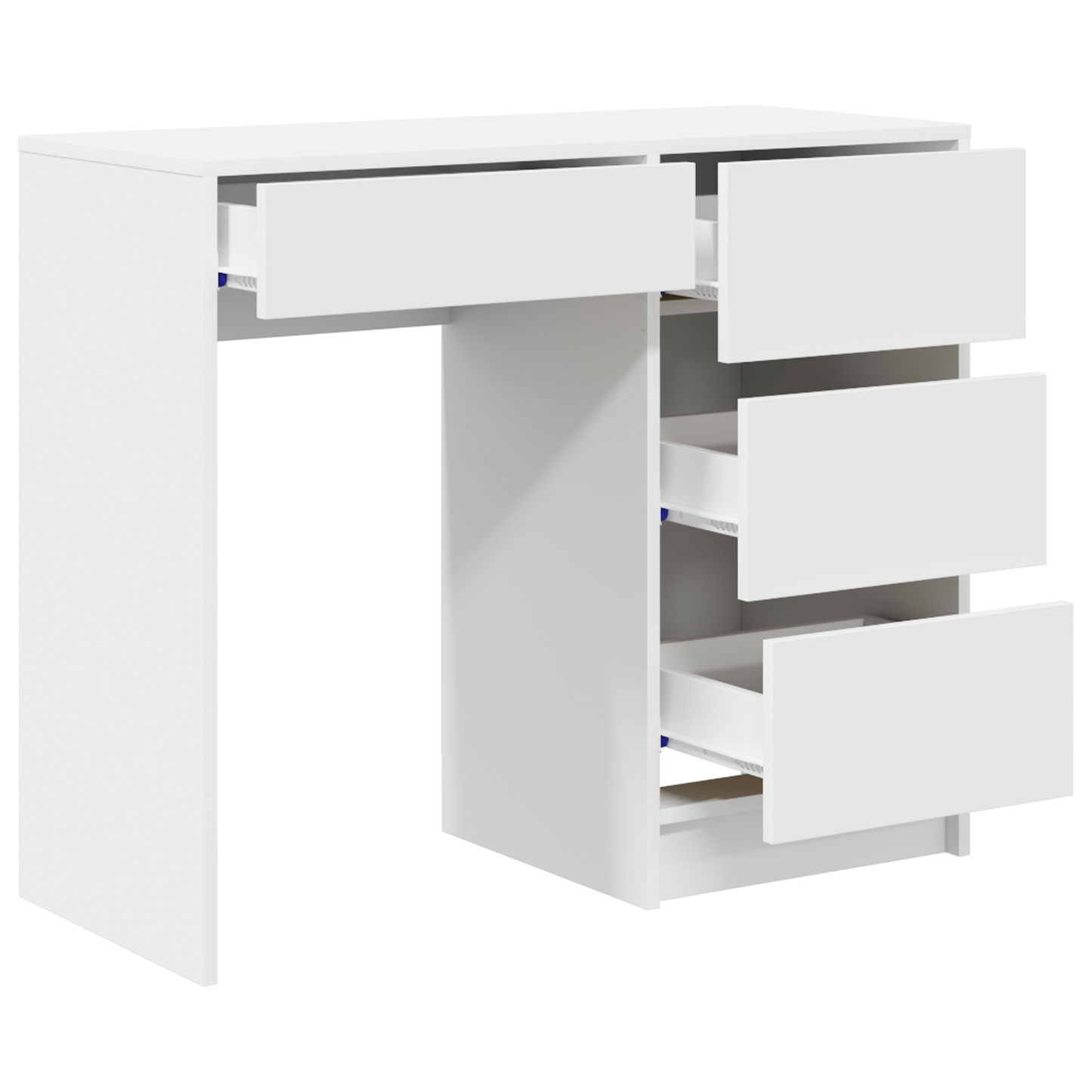 vidaXL Schreibtisch mit Speicher Weiß 90 x 37,5 x 75 cm Holzwerkstoff