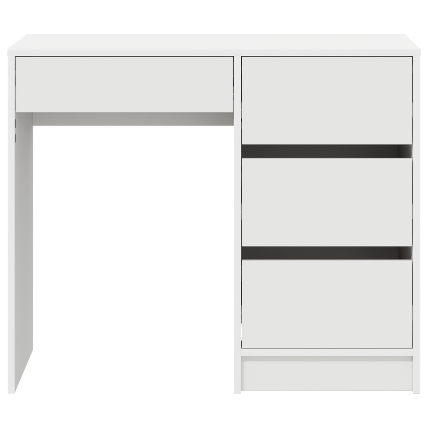 vidaXL Schreibtisch mit Speicher Weiß 90 x 37,5 x 75 cm Holzwerkstoff