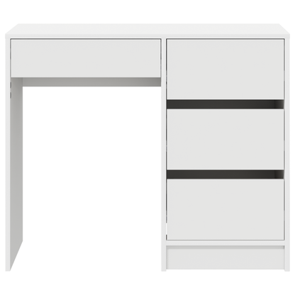 vidaXL Schreibtisch mit Speicher Weiß 90 x 37,5 x 75 cm Holzwerkstoff