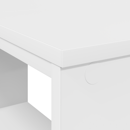 vidaXL Schreibtisch mit Regal Weiß 90 x 50 x 75 cm Holzwerkstoff