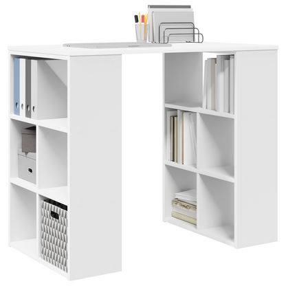 vidaXL Schreibtisch mit Regal Weiß 90 x 50 x 75 cm Holzwerkstoff