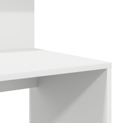 vidaXL Schreibtisch mit Regal Weiß 90 x 48 x 101,5 cm Holzwerkstoff