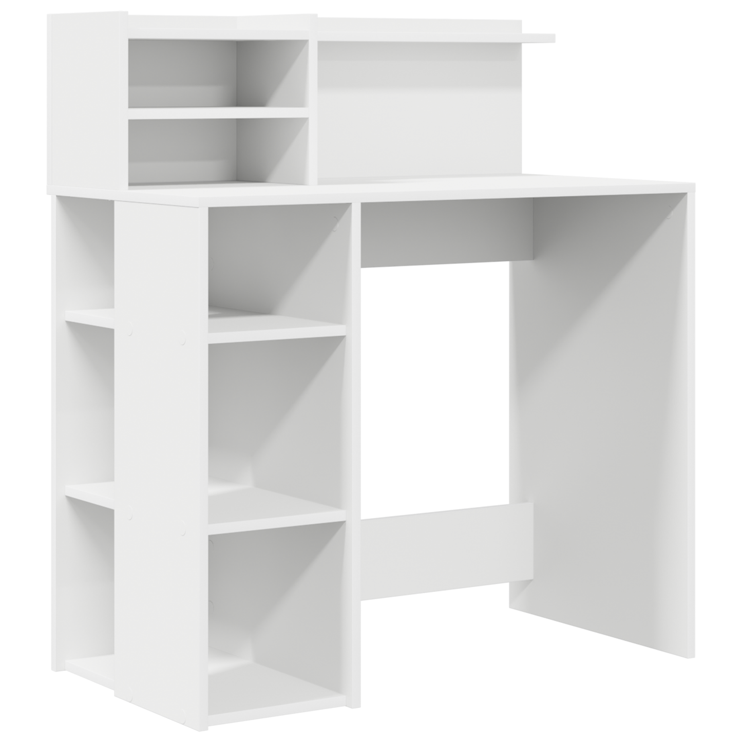 vidaXL Schreibtisch mit Regal Weiß 90 x 48 x 101,5 cm Holzwerkstoff