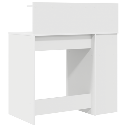 vidaXL Schreibtisch mit Regal Weiß 90 x 48 x 101,5 cm Holzwerkstoff