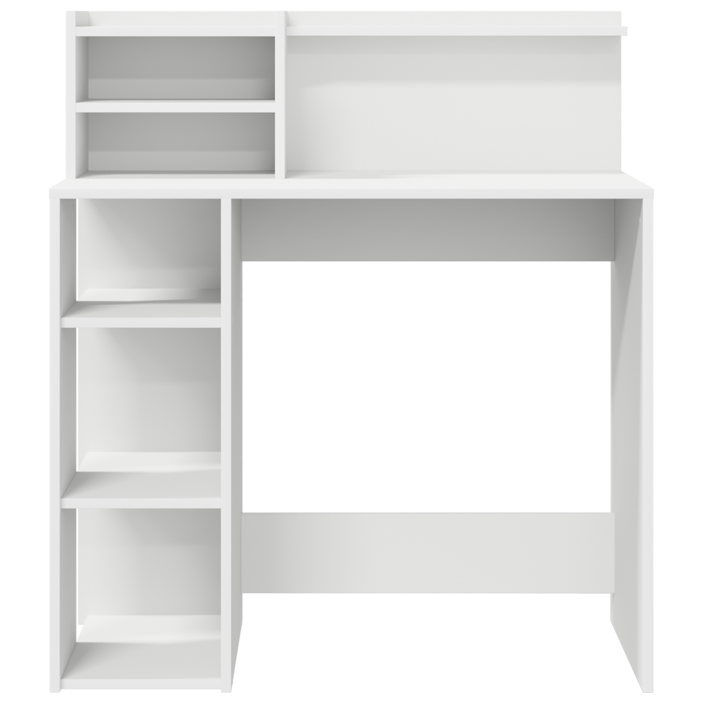 vidaXL Schreibtisch mit Regal Weiß 90 x 48 x 101,5 cm Holzwerkstoff