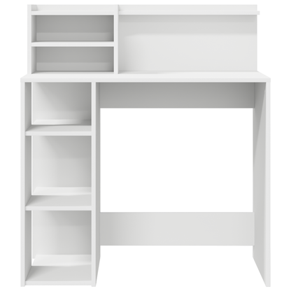 vidaXL Schreibtisch mit Regal Weiß 90 x 48 x 101,5 cm Holzwerkstoff