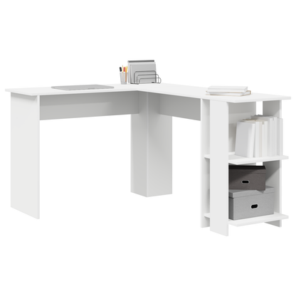 vidaXL Eck-Schreibtisch Weiß 140 x 113,5 x 75 cm Holzwerkstoff