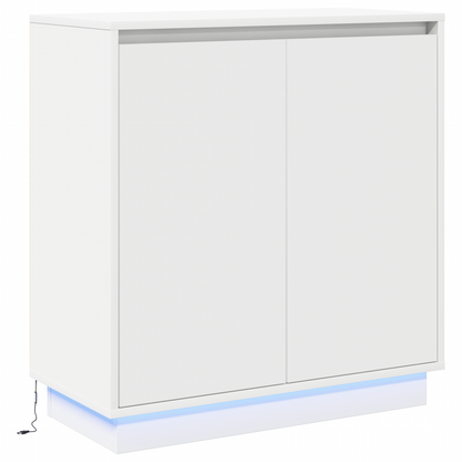 vidaXL LED-Sideboard mit Regal Weiß 71 x 34,5 x 75 cm Holzwerkstoff