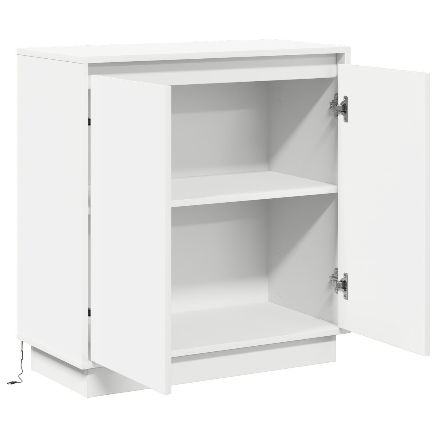 vidaXL LED-Sideboard mit Regal Weiß 71 x 34,5 x 75 cm Holzwerkstoff