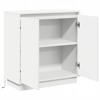 vidaXL LED-Sideboard mit Regal Weiß 71 x 34,5 x 75 cm Holzwerkstoff