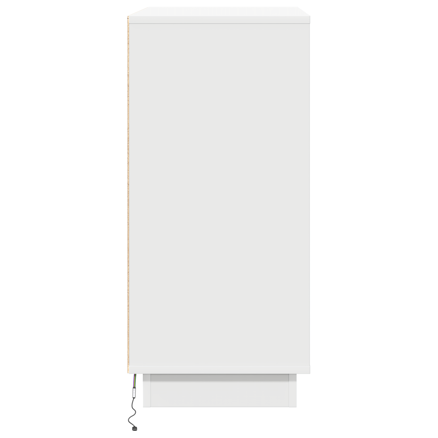 vidaXL LED-Sideboard mit Regal Weiß 71 x 34,5 x 75 cm Holzwerkstoff