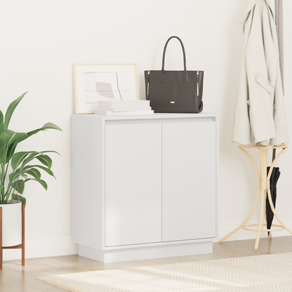 vidaXL LED-Sideboard mit Regal Weiß 71 x 34,5 x 75 cm Holzwerkstoff