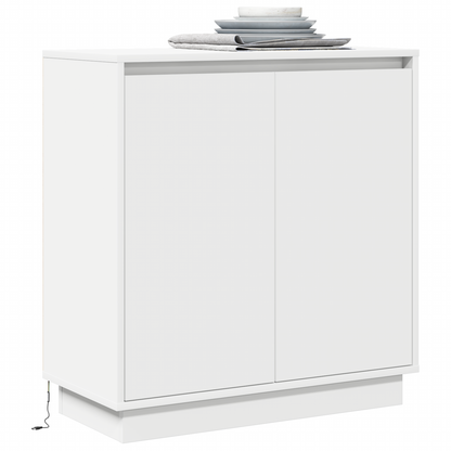 vidaXL LED-Sideboard mit Regal Weiß 71 x 34,5 x 75 cm Holzwerkstoff