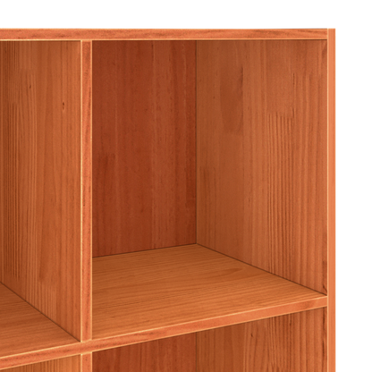 vidaXL Bücherregal Wachsbraun 104 x 33 x 110 cm Massives Kiefernholz