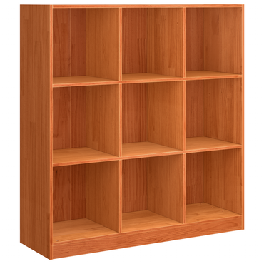 vidaXL Bücherregal Wachsbraun 104 x 33 x 110 cm Massives Kiefernholz