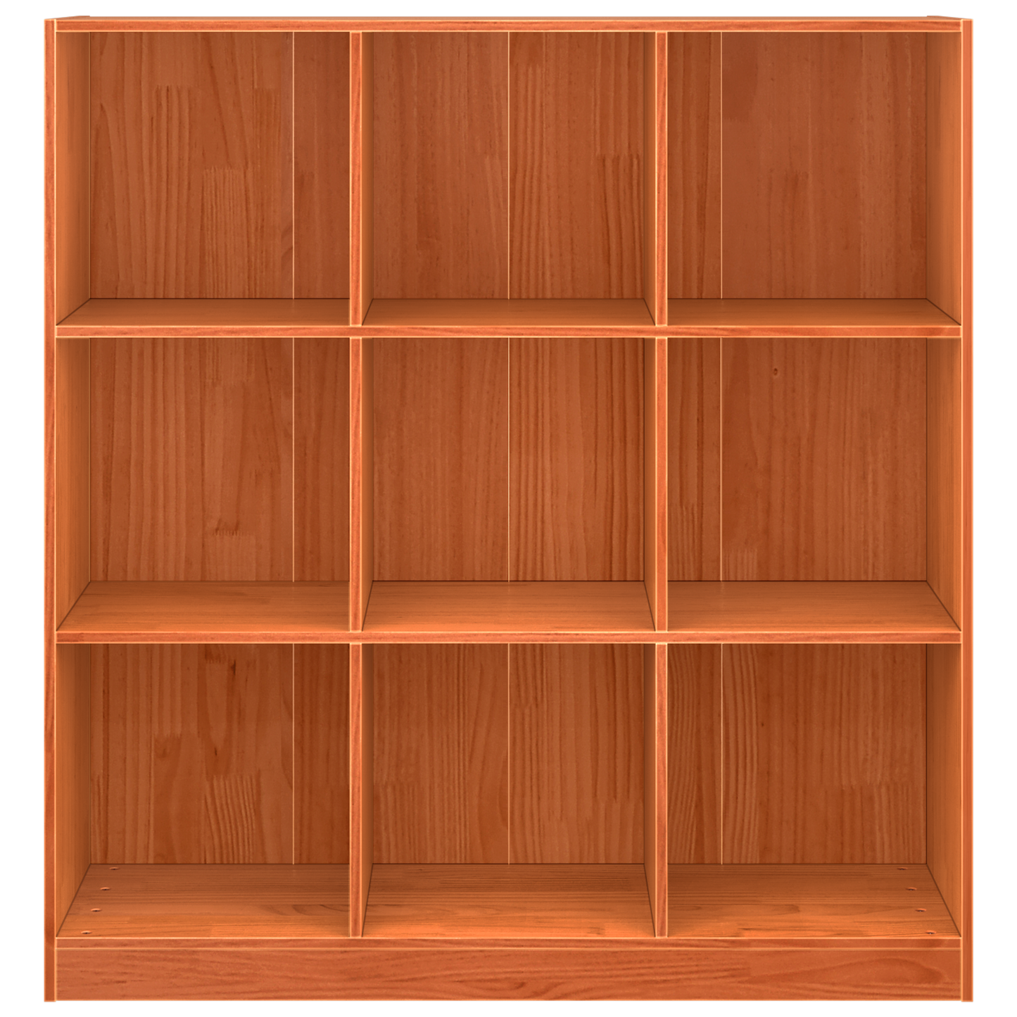 vidaXL Bücherregal Wachsbraun 104 x 33 x 110 cm Massives Kiefernholz