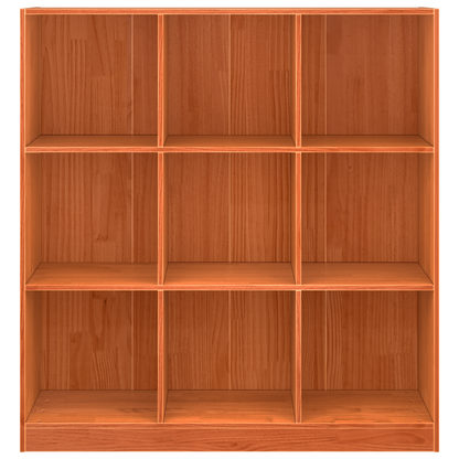 vidaXL Bücherregal Wachsbraun 104 x 33 x 110 cm Massives Kiefernholz